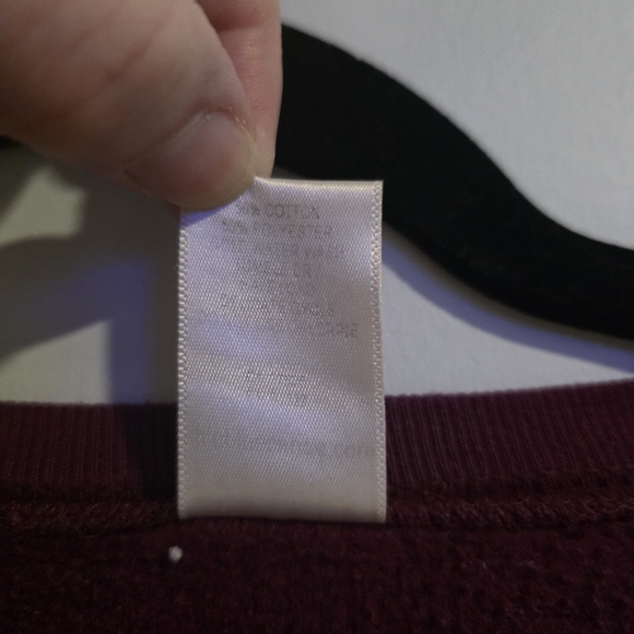 Women's Crew Neck Sweater - Happiest Drinking Wine - Burgundy - Picture 7 of 7